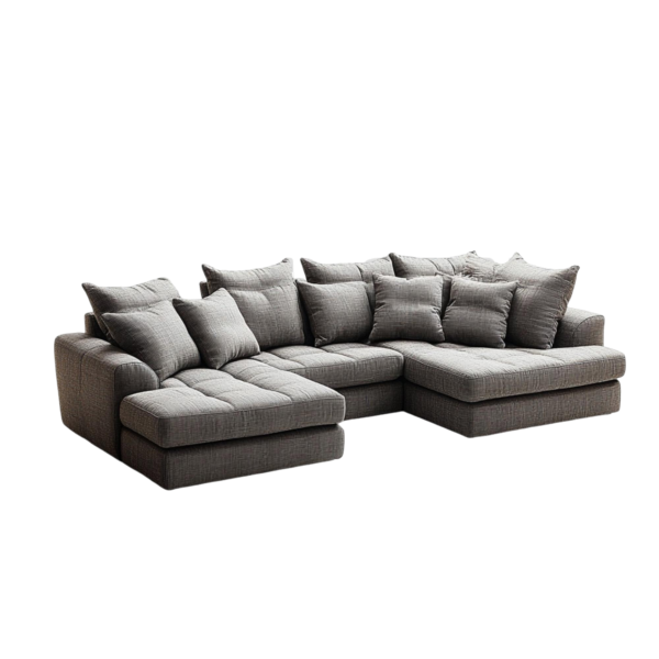 Sofa Sectional U-Shape "Gala" - Ash Grey