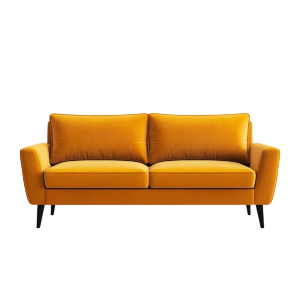 Sofa 2-Seater Modern "Mentari" - Mustard Yellow